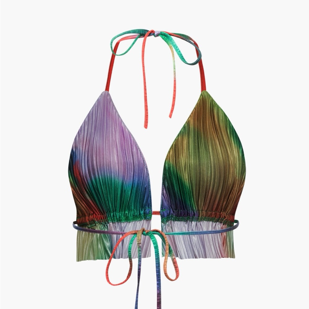 Multicolor Halter Bikini Top - Picture 2 of 3